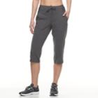Petite Tek Gear&reg; Drawstring Straight-leg Capris, Women's, Size: S Petite, Dark Grey