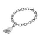 Fiora Stainless Steel Florida State Seminoles Heart Charm Bracelet, Women's, Size: 8, Grey