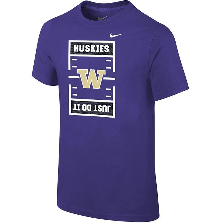 Boys 8-20 Nike Washington Huskies Football Tee, Size: Xl 18-20, Purple