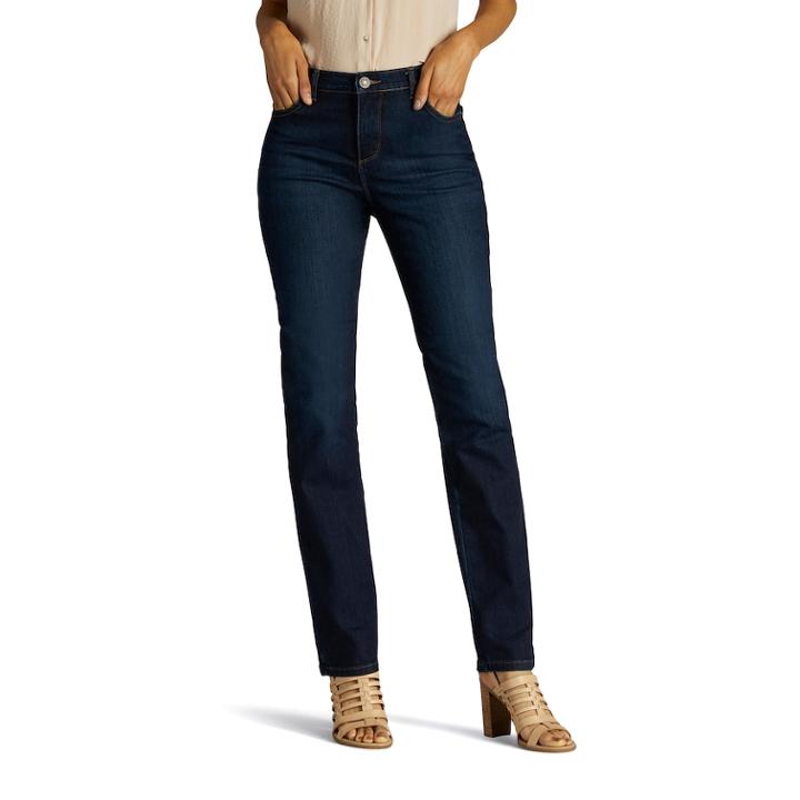 Women's Lee Petite Classic Fit Pant, Size: 12p-short, Blue