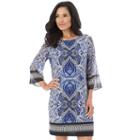 Women's Ab Studio Paisley Shift Dress, Size: Medium, Ovrfl Oth