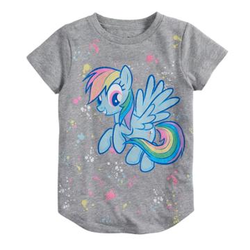 Girls 4-10 Jumping Beans&reg; My Little Pony Rainbow Bright Graphic Tee, Size: 6x, Med Grey