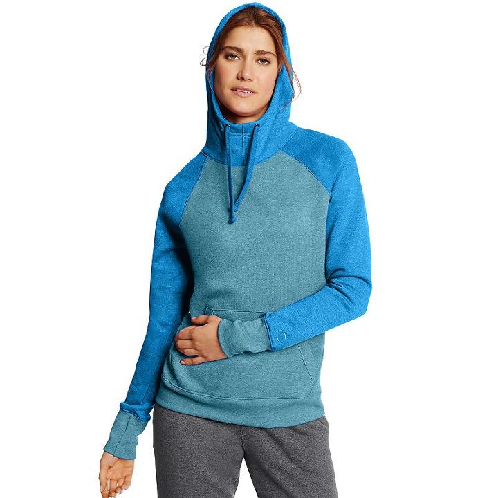 Women's Champion Fleece Hoodie, Size: Medium, Med Blue