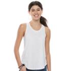 Juniors' Mudd&reg; Weekend Tank, Teens, Size: Medium, White