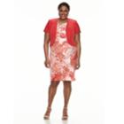 Plus Size Maya Brooke Paisley Dress & Jacket Set, Women's, Size: 24 W, Med Pink
