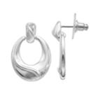 Napier Swirl Nickel Free Doorknocker Earrings, Women's, Silver