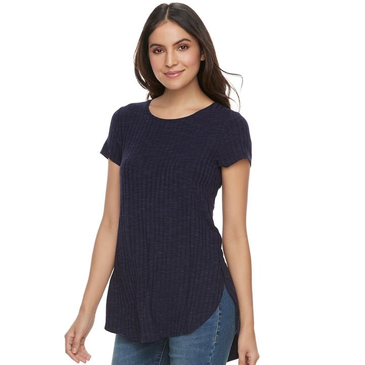 Women's Apt. 9&reg; Essential High-low Tunic, Size: Xs, Dark Blue