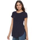 Women's Apt. 9&reg; Essential High-low Tunic, Size: Xs, Dark Blue