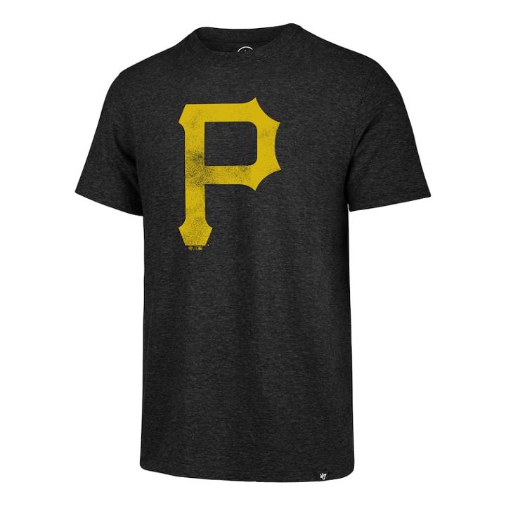 Men's '47 Brand Pittsburgh Pirates Throwback Tee, Size: Xxl, Black