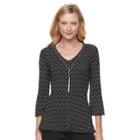 Women's Dana Buchman Jacquard Necklace Top, Size: Small, White