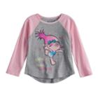 Toddler Girl Jumping Beans&reg; Dreamworks Trolls Poppy Raglan Graphic Tee, Size: 3t, Med Grey