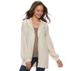 Juniors' Mudd&reg; Bishop Sleeve Hooded Cardigan, Teens, Size: Large, Lt Beige