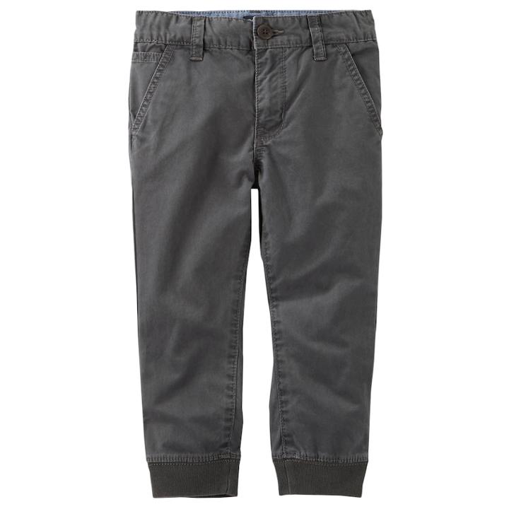 Boys 4-12 Oshkosh B'gosh&reg; Ribbed Cuff Jogger Pants, Size: 6, Black