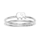Love This Life Sterling Silver Elephant Ring Set, Women's, Size: 8