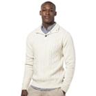 Big & Tall Chaps Classic-fit Cable-knit Mockneck Sweater, Men's, Size: Xl Tall, Natural