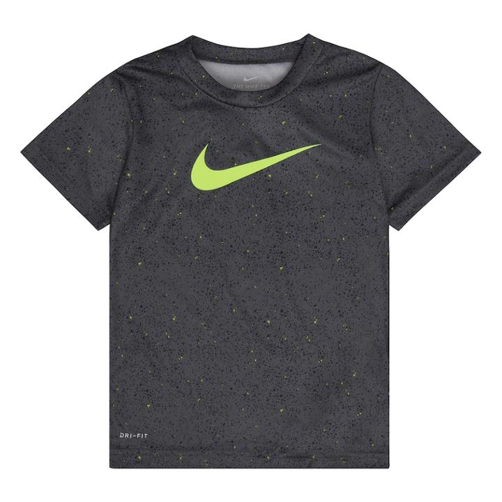 Boys 4-7 Nike Blacktop Speckled Swoosh Logo Graphic Tee, Size: 4, Grey
