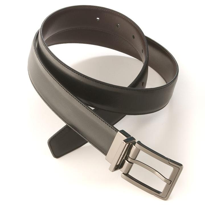 Men's Apt. 9&reg; Stitched Reversible Faux-leather Belt, Size: 34, Black