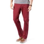 Men's Dockers Slim Tapered Fit Washed Khaki Pants, Size: 31x30, Dark Red