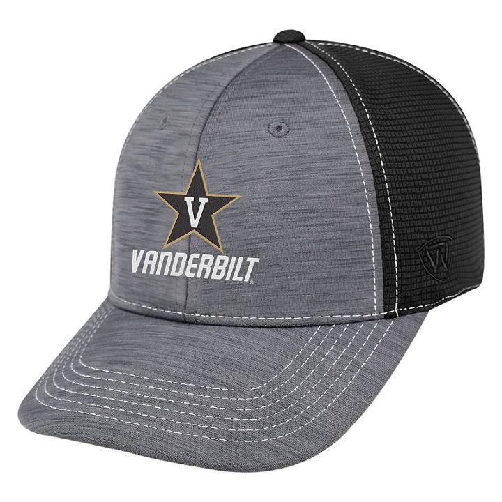 Adult Top Of The World Vanderbilt Commodores Upright Performance One-fit Cap, Men's, Med Grey