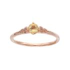 Lc Lauren Conrad 10k Rose Gold Citrine Leaf Ring, Women's, Size: 9, Yellow