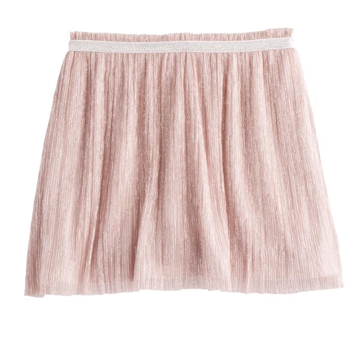 Girls 4-12 Sonoma Goods For Life&trade; Crinkled Metallic Skirt, Size: 6, Brt Pink