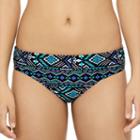 Juniors' Hot Water Geometric Cheeky Bikini Bottoms, Size: Small, Turquoise/blue (turq/aqua)