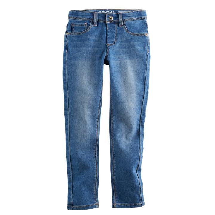 Girls 4-12 Sonoma Goods For Life&trade; Knit Jeggings, Size: 4, Med Blue