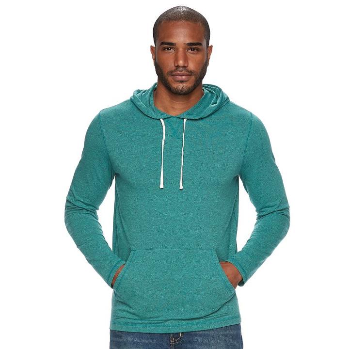 Men's Sonoma Goods For Life&trade; Slim-fit Flexwear Hoodie Tee, Size: Medium, Dark Green