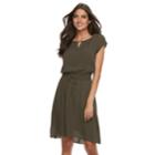 Women's Apt. 9&reg; Smocked Blouson Dress, Size: Xl, Dark Green