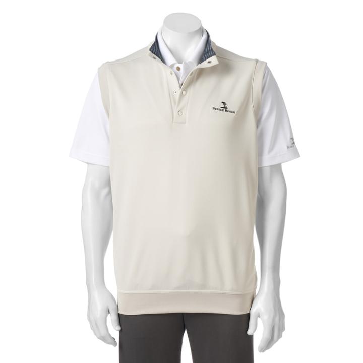 Men's Pebble Beach Classic-fit Performance Pullover Golf Vest, Size: Xxl, Grey Other