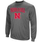Men's Campus Heritage Nebraska Cornhuskers Gradient Tee, Size: Large, Grey (charcoal)