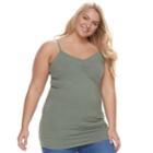 Juniors' Plus Size So&reg; Solid Tunic Camisole, Teens, Size: 3xl, Med Green