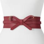 Women's Apt. 9&reg; Faux Leather Bow Stretch Belt, Size: M-l, Red