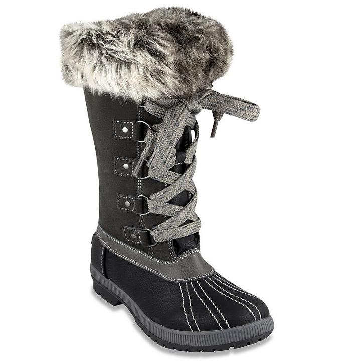 London Fog Melton Luxe Women's Winter Boots, Size: Medium (10), Black
