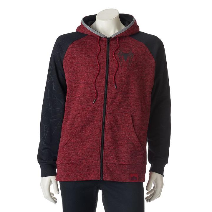Men's Marvel Hero Elite Spider-man Hoodie, Size: Large, Brt Pink