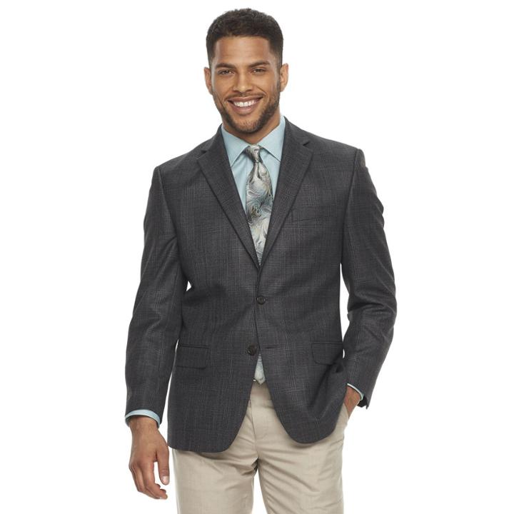 Men's Chaps Classic-fit Sport Coat, Size: 46 Long, Grey (charcoal)