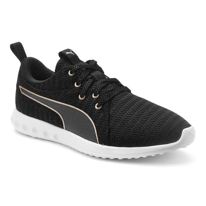 Puma Carson 2 Metallic Women's Running Sneakers, Size: 8, Black