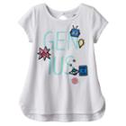 Girls 4-10 Jumping Beans&reg; Back Cutout Sequin Graphic Tee, Girl's, Size: 8, White