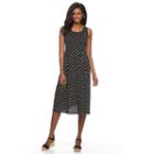 Women's Croft & Barrow&reg; Smocked Challis Dress, Size: Large, Oxford