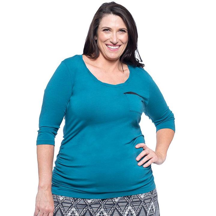 Soybu, Plus Size Alyse Melissa Scoopneck Tee, Women's, Size: 2xl, Blue (navy)