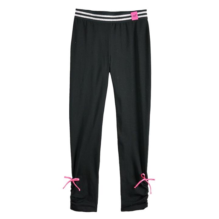 Girls 7-16 Jojo Siwa Bow Cinch Leggings, Size: Large, Black