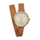Relic Women's Reece Crystal Leather Wrap Watch, Size: Small, Brown