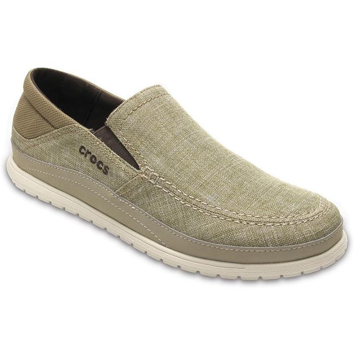 Crocs Santa Cruz Playa Men's Slip-on Shoes, Size: 11, Med Beige