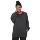 Juniors' Plus Size So&reg; Oversized Sweatshirt, Teens, Size: 1xl, Black