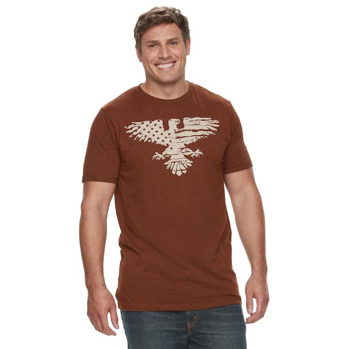 Big & Tall Sonoma Goods For Life&trade; American Eagle Graphic Tee, Men's, Size: 3xl Tall, Dark Red