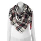 Candie's&reg; Plaid & Houndstooth Patchwork Triangle Scarf, Women's, Black