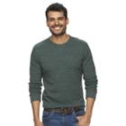 Men's Sonoma Goods For Life&trade; Heathered Thermal Tee, Size: Large, Dark Green