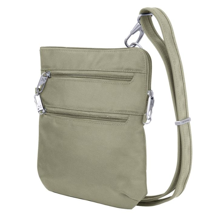 Travelon Anti-theft Classic Slim Crossbody Bag, Women's, Grey