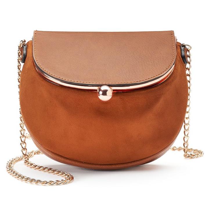 Lc Lauren Conrad Lili Frame Flap Crossbody Bag, Women's, Brown