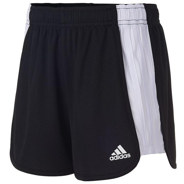 Girls 7-16 Adidas Colorblock Mesh Shorts, Girl's, Size: Large, Black